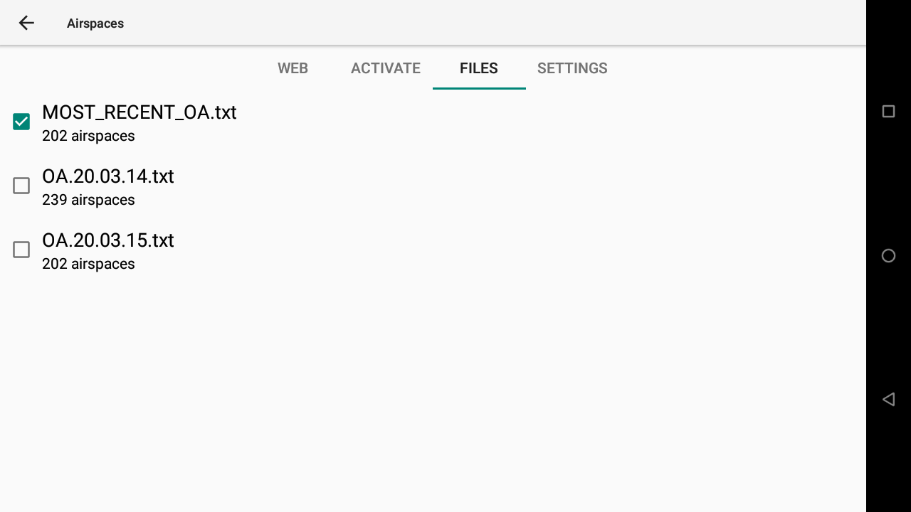 airspace file activation