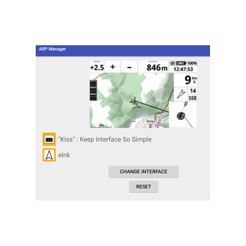 AIR³ Manager Vario GPS android tab