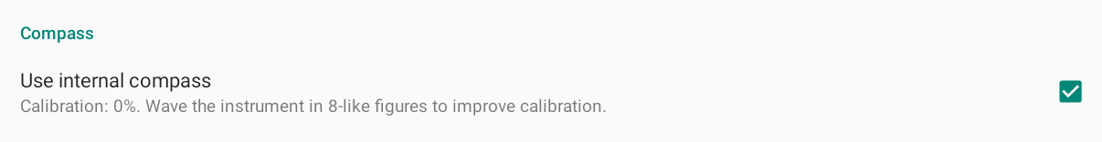 Internal compass need calibration