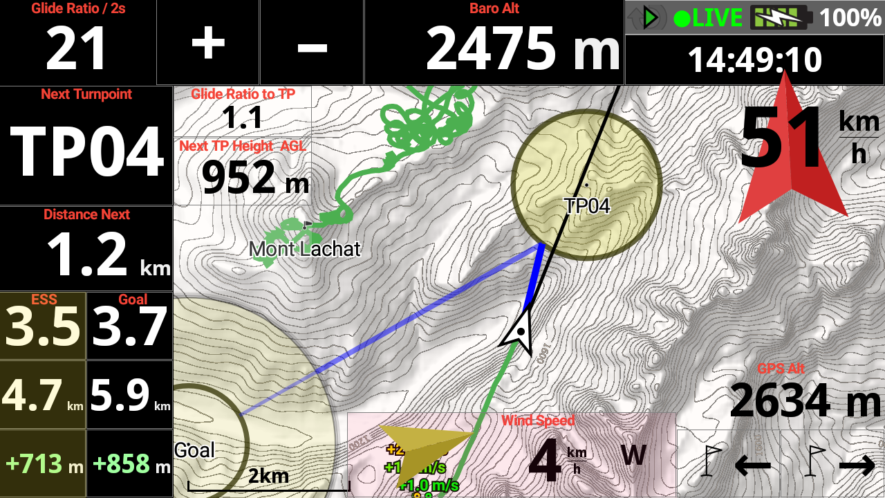 Task map colored track
