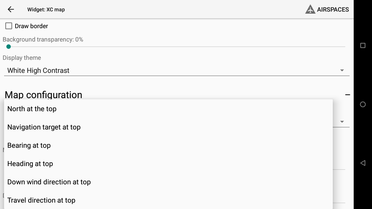 XC map widget map config