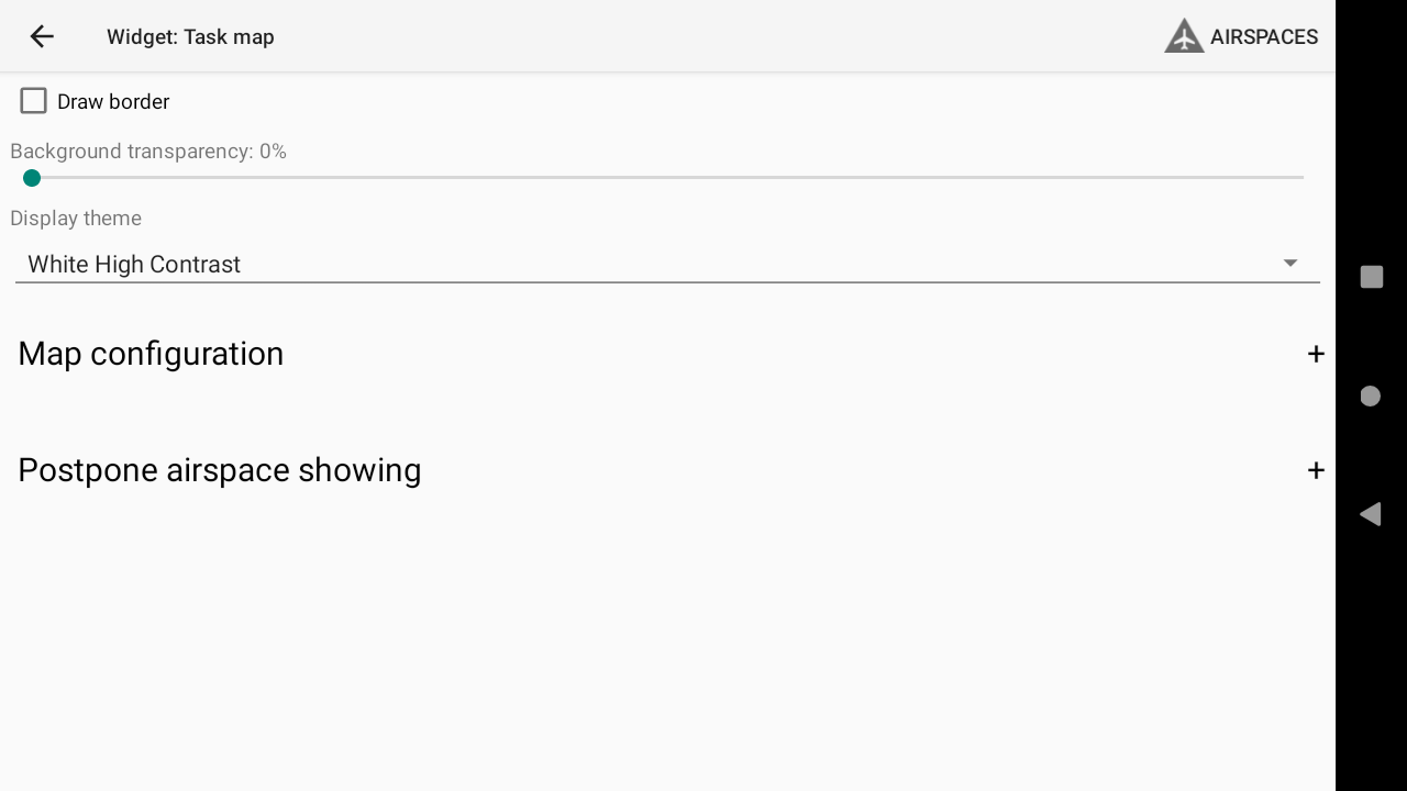 task map – display theme