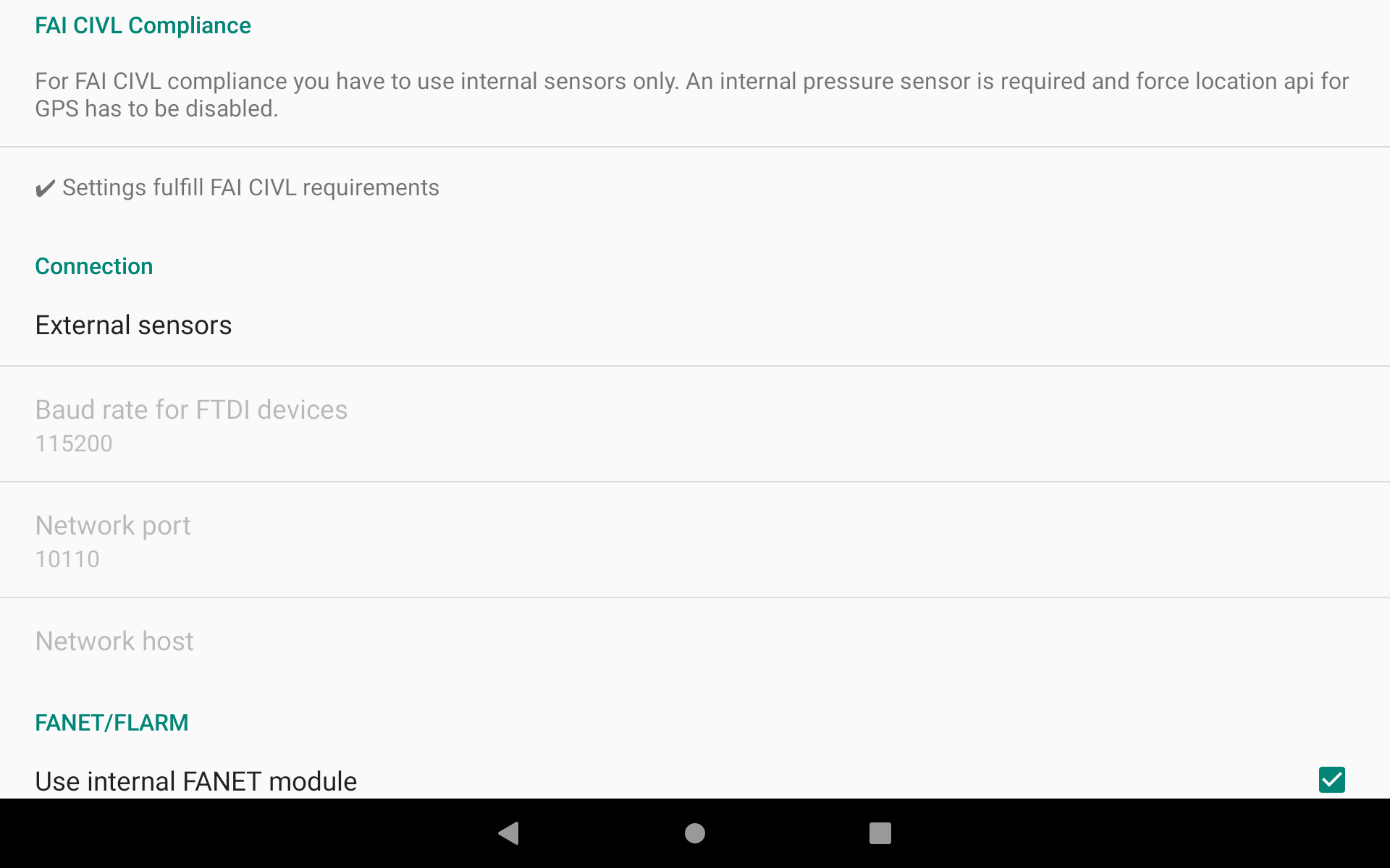 Connection and sensors