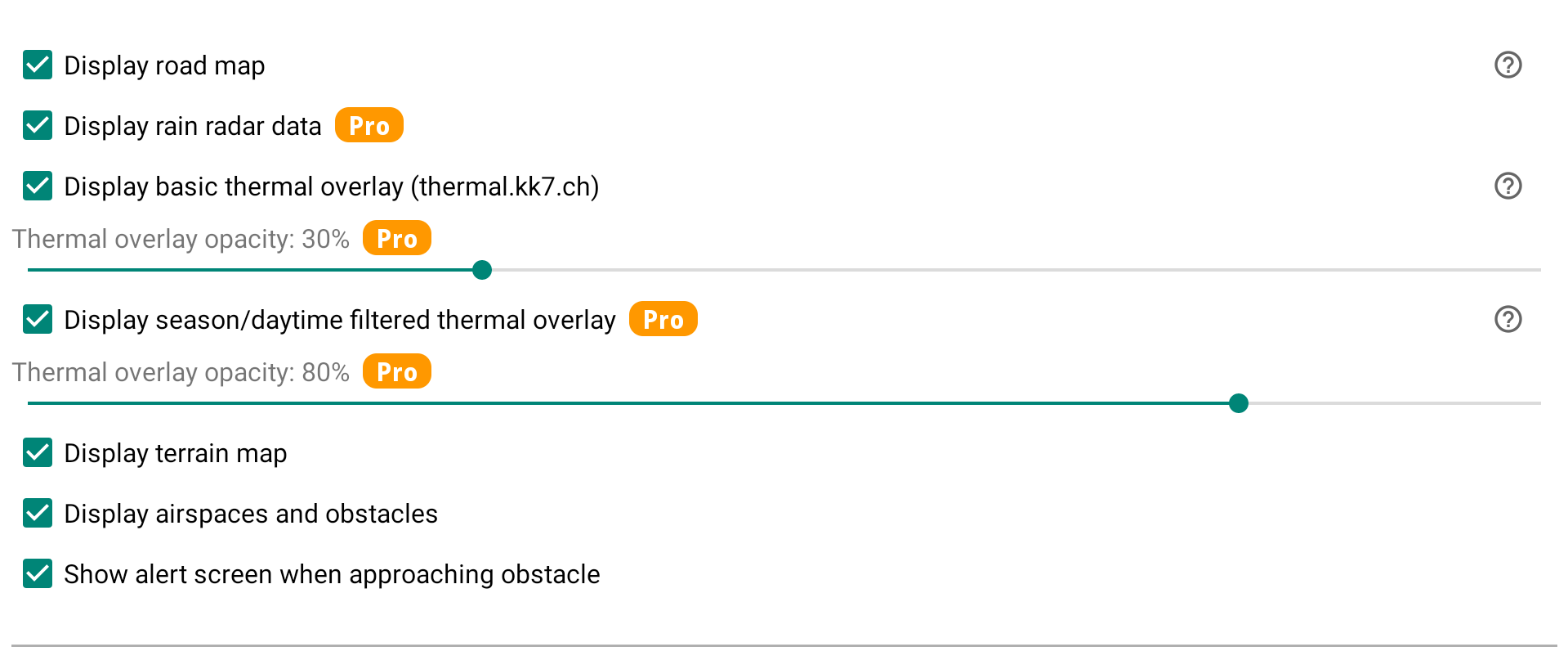 Configuration thermal map
