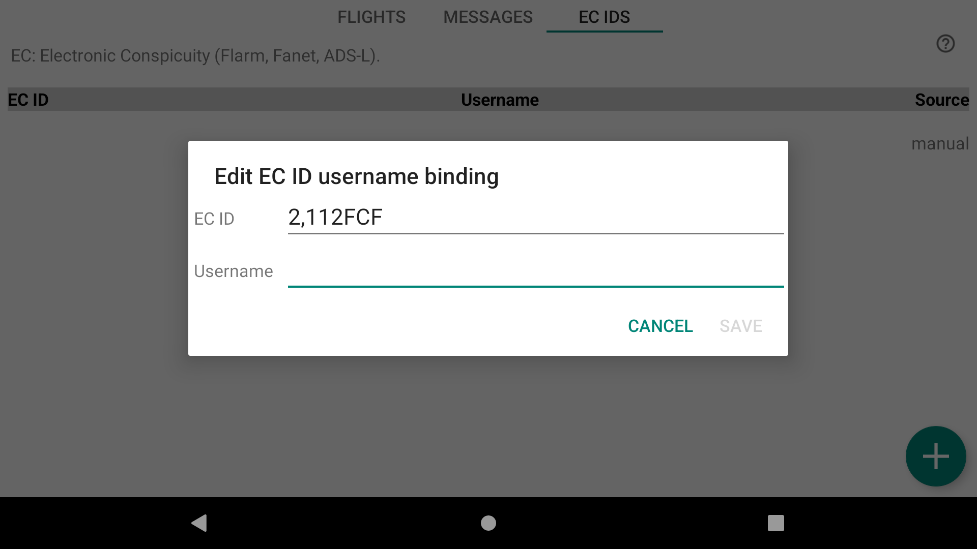 ECID-manual input