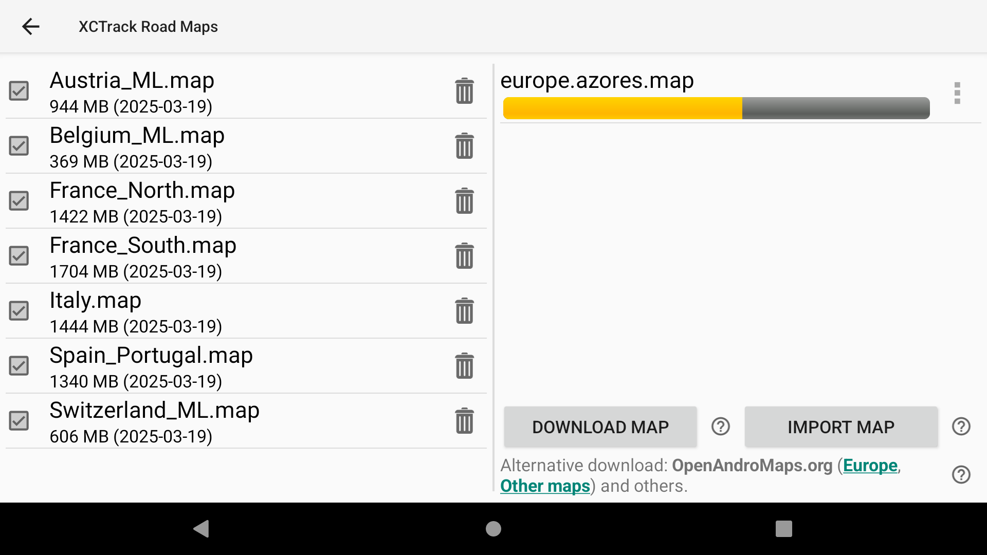 map downloading