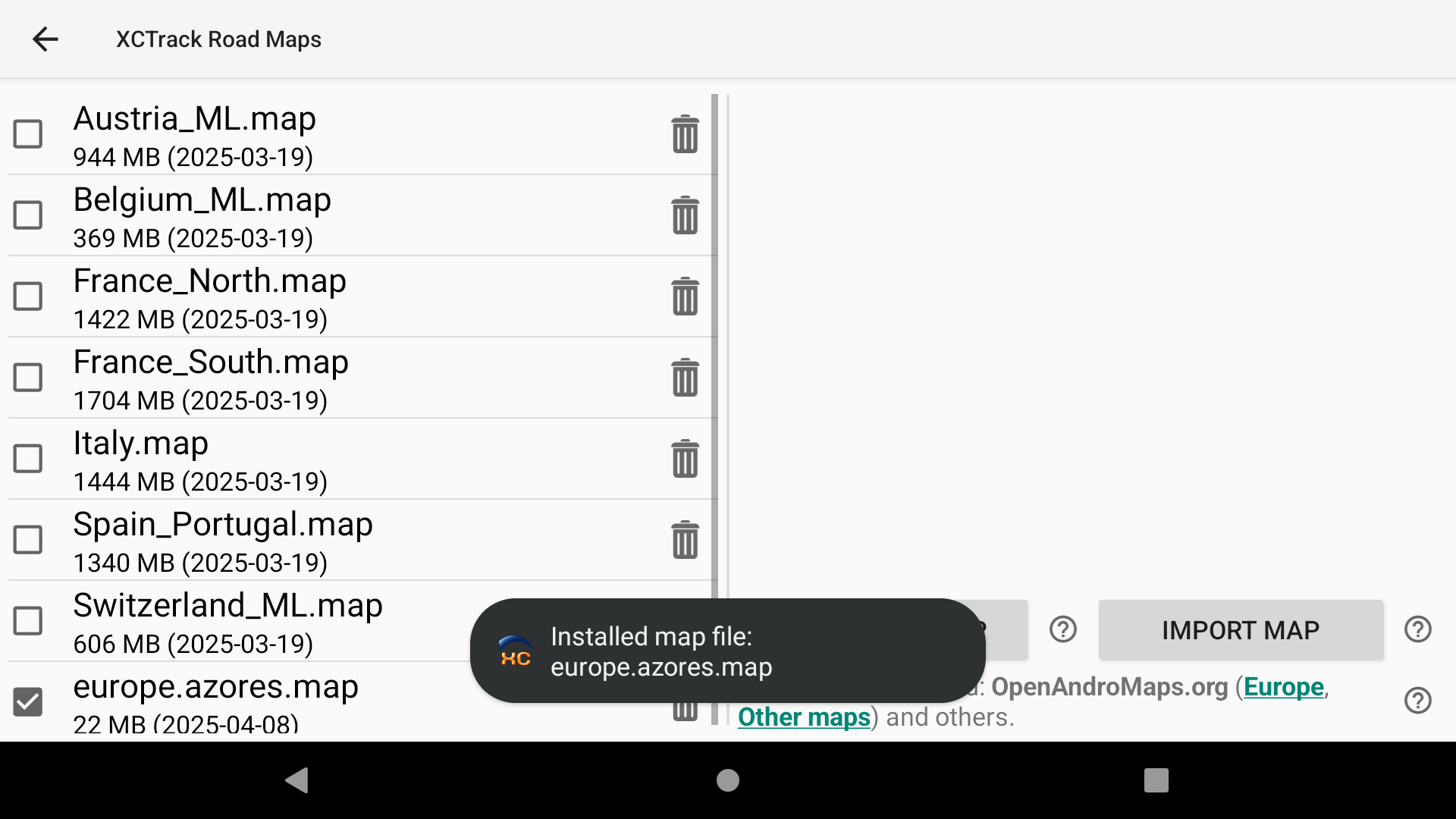 result after download
