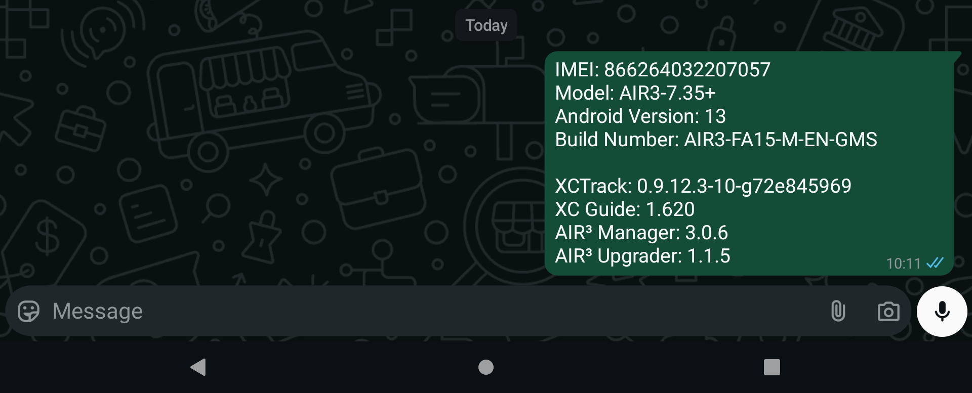 Whatsapp message