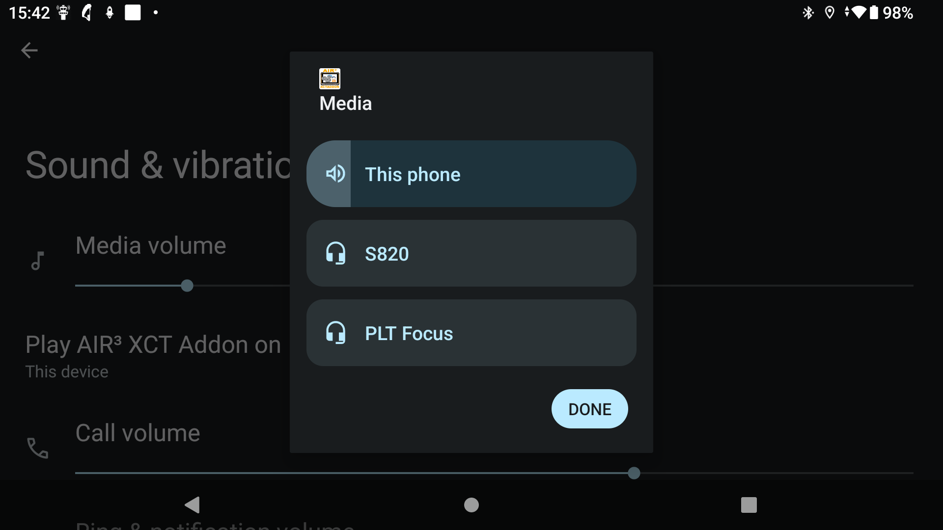 Use with BT headset